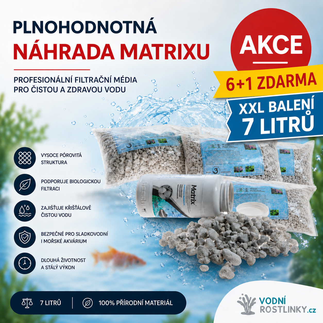 BIO filtrační médium 7 litrů - vysoce účinné médium