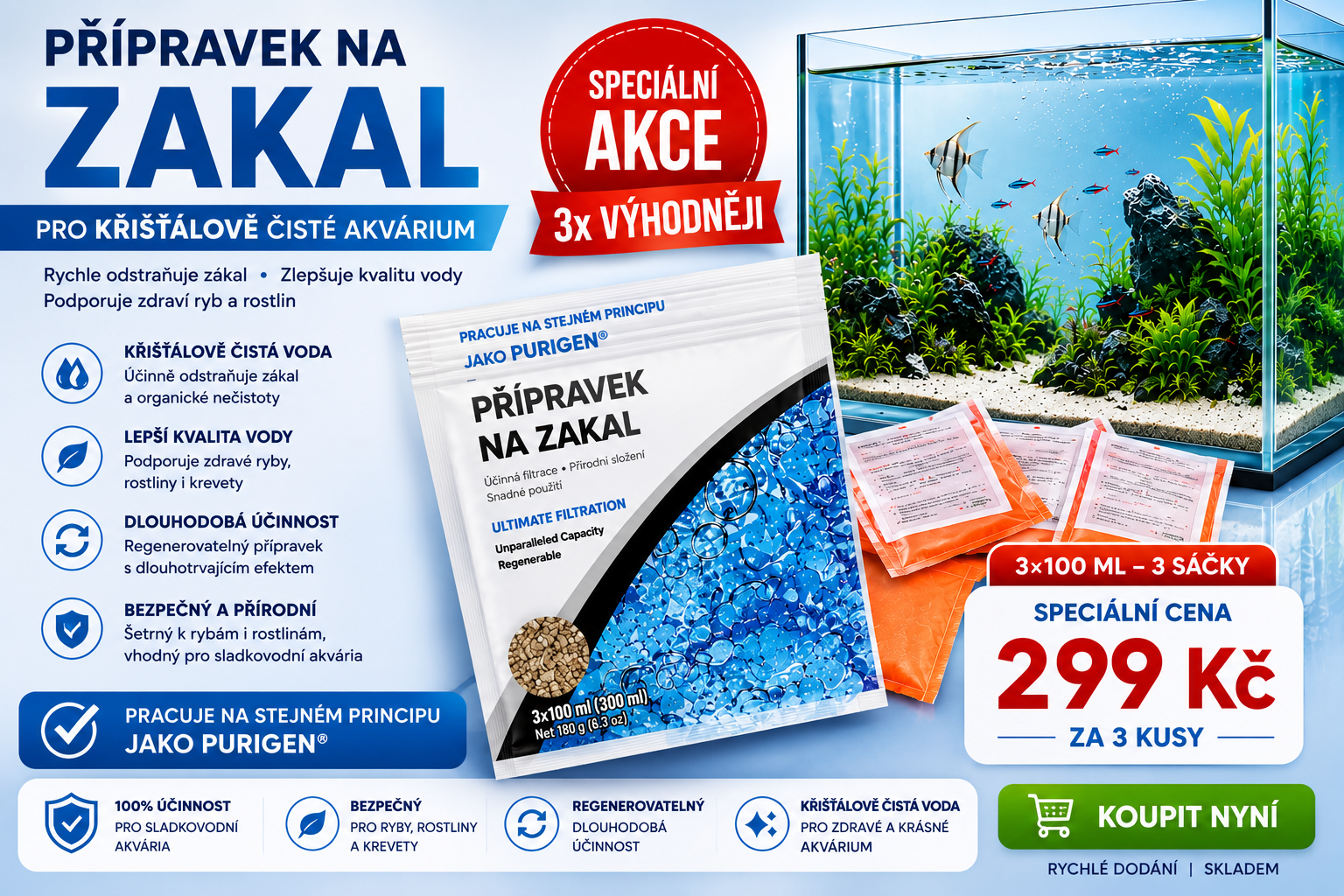 Přípravek na zákal (3 x 100 ml - zvýhodněný set)  - pracuje na stejném principu jako PURIGEN