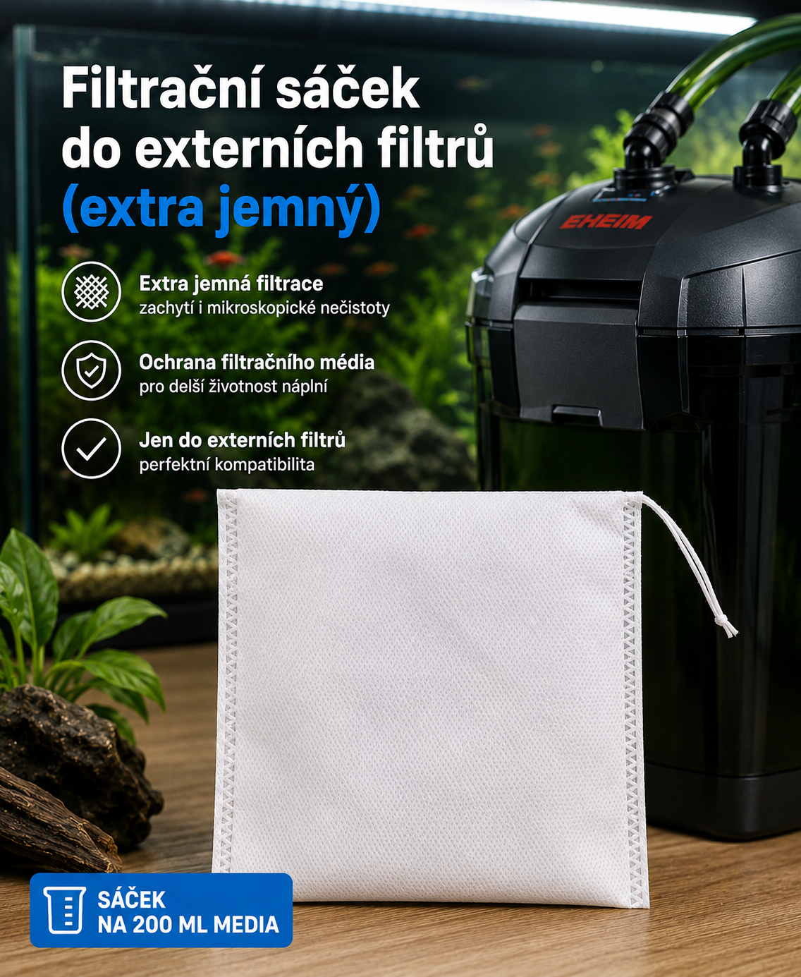 Filtrační mikronový sáček (10x12 cm pro 200 ml média) 